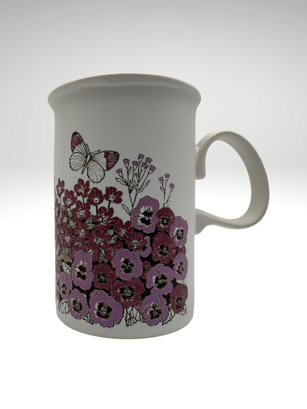 Vintage Dunoon Scotland Grandmillennial Floral Butterfly Mug (SKU: 019MG)